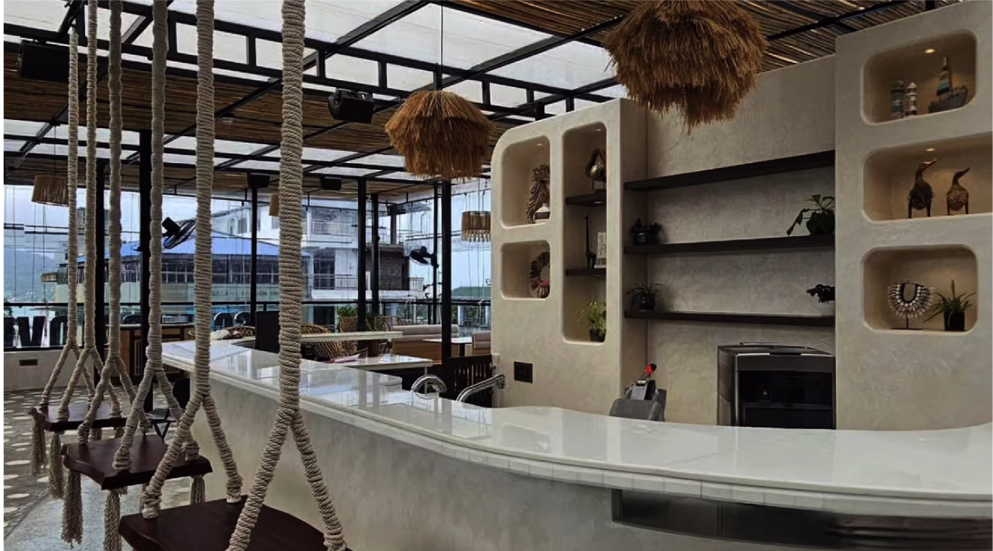 MAVI rooftop lounge bar interior