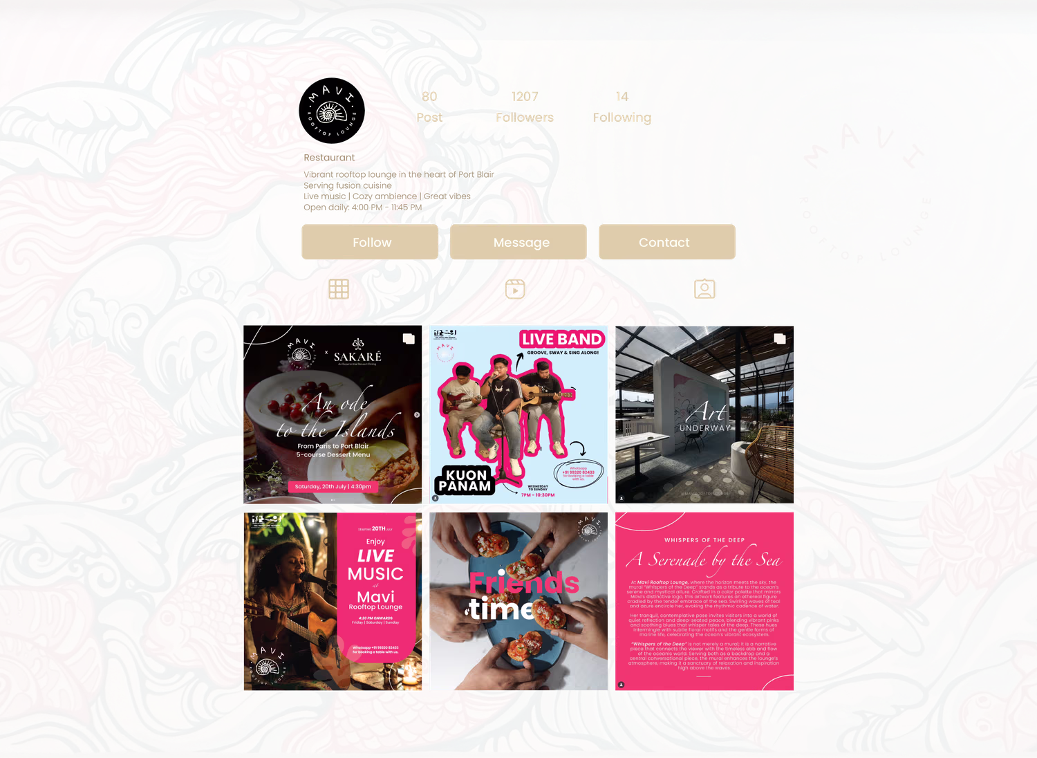 MAVI Instagram social grid mockup